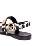 Detail View - Click To Enlarge - 73426 - Leopard print pony hair sandals