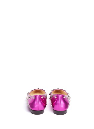 Back View - Click To Enlarge - 73426 - Stud metallic leather flats