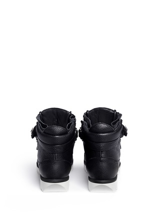 Back View - Click To Enlarge - 73426 - 'Tokyo' metal plate leather sneakers