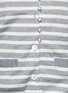 Detail View - Click To Enlarge - SACAI LUCK - Cupro underlay stripe wool cardigan
