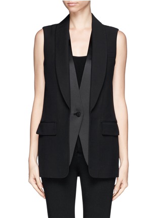 Main View - Click To Enlarge - ALEXANDER WANG - Double shawl lapel vest jacket
