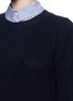 Detail View - Click To Enlarge - SACAI LUCK - Detachable shirt collar sweater 