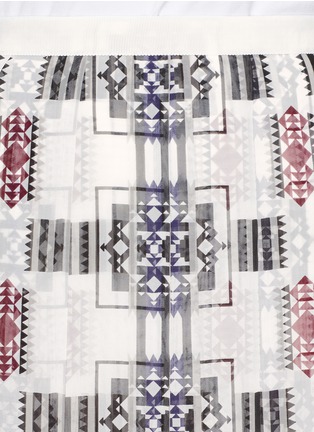 Detail View - Click To Enlarge - SACAI LUCK - Sheer tribal print skirt