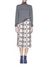 Figure View - Click To Enlarge - SACAI LUCK - Sheer tribal print skirt