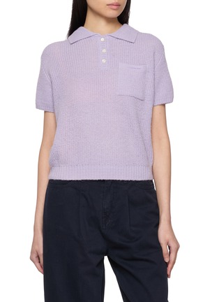 Main View - Click To Enlarge - SIENNE - Bach Pocket Knit Polo Top