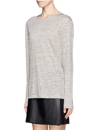 Front View - Click To Enlarge - T BY ALEXANDER WANG - Slub linen jersey T-shirt