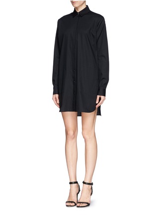 Front View - Click To Enlarge - T BY ALEXANDER WANG - Cotton poplin shirt dress