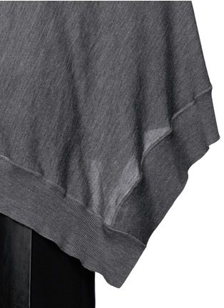 Detail View - Click To Enlarge - ALEXANDER WANG - Asymmetric hem merino wool cardigan