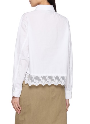 Back View - Click To Enlarge - SIENNE - Atelier Lace Hem Shirt