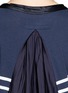 Detail View - Click To Enlarge - SACAI LUCK - Flare satin and mesh back stripe T-shirt