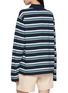 Back View - Click To Enlarge - SIENNE - Olsen Long Sleeve Striped Polo Top