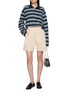 Figure View - Click To Enlarge - SIENNE - Olsen Long Sleeve Striped Polo Top