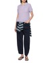 Figure View - Click To Enlarge - SIENNE - Curved Leg Garment Dyed Pants