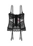 Main View - Click To Enlarge - L'AGENT - 'Vanesa' stretch lace tulle basque
