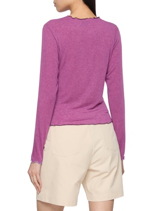 Back View - Click To Enlarge - SIENNE - Crewneck Contrast Trim Top