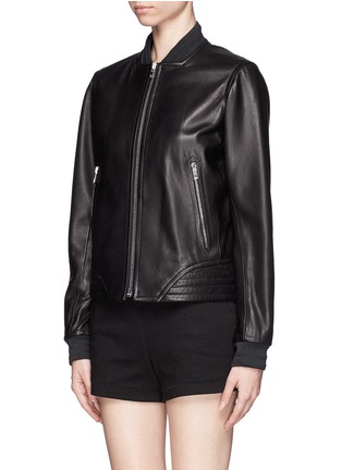 Front View - Click To Enlarge - RAG & BONE - 'Skidpan' leather bomber jacket