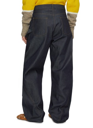 Back View - Click To Enlarge - JW ANDERSON - Twisted Dark Washed Workwear Jeans