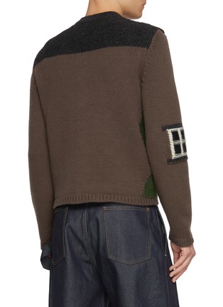 Back View - Click To Enlarge - JW ANDERSON - House Merino Wool Polo Cardigan