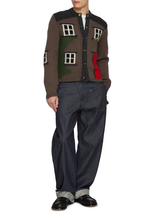Figure View - Click To Enlarge - JW ANDERSON - House Merino Wool Polo Cardigan