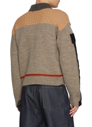Back View - Click To Enlarge - JW ANDERSON - House Merino Wool Polo Sweater