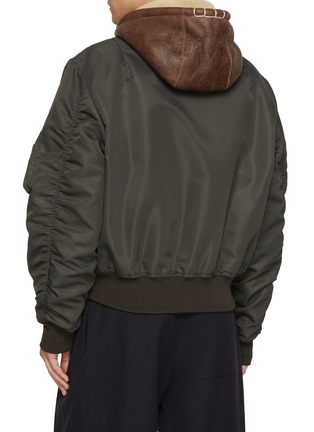 Back View - Click To Enlarge - JW ANDERSON - Hooded Nylon Twill Bomber Jacket