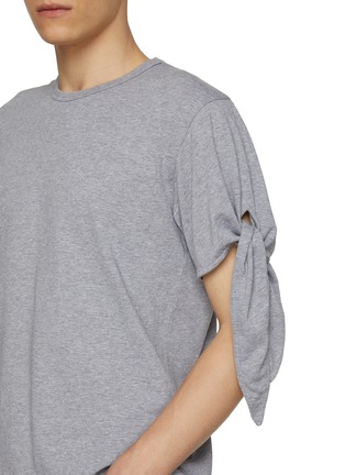  - JW ANDERSON - Knotted Sleeve Cotton T-Shirt