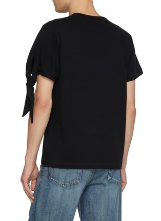 Back View - Click To Enlarge - JW ANDERSON - Sleeve Knot Cotton T-shirt