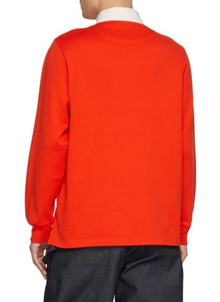 Back View - Click To Enlarge - JW ANDERSON - Long Sleeve Cotton Rugby Polo Top