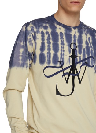  - JW ANDERSON - Half Dip Dye Anchor Cotton Sweatshirt