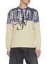 JW ANDERSON Half Dip Dye Anchor Cotton Sweatshirt