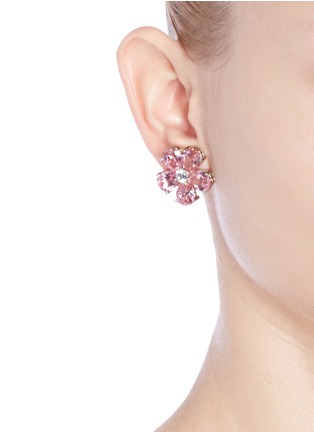 Figure View - Click To Enlarge - CZ BY KENNETH JAY LANE - Cubic zirconia floral earrings