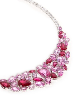 Detail View - Click To Enlarge - CZ BY KENNETH JAY LANE - 'Pisi' rose petal zirconia gemstone necklace