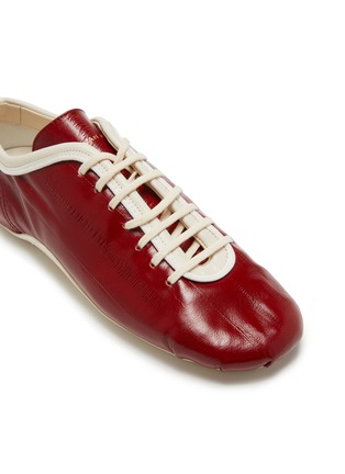 Detail View - Click To Enlarge - DRIES VAN NOTEN - Leather Ballerina Sneakers