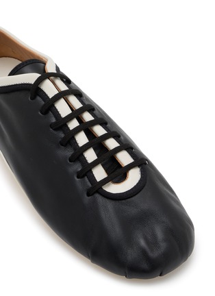 Detail View - Click To Enlarge - DRIES VAN NOTEN - Leather Ballerina Sneakers