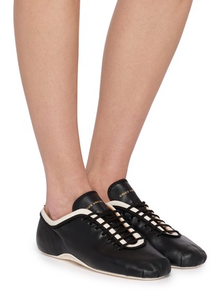 Figure View - Click To Enlarge - DRIES VAN NOTEN - Leather Ballerina Sneakers