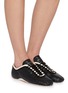 Figure View - Click To Enlarge - DRIES VAN NOTEN - Leather Ballerina Sneakers