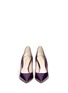 Figure View - Click To Enlarge - GIANVITO ROSSI - Metallic leather pumps