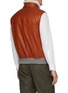 Back View - Click To Enlarge - BRUNELLO CUCINELLI - Detachable Shearling Collar Padded Leather Vest