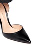 Detail View - Click To Enlarge - GIANVITO ROSSI - Ankle wrap leather d'Orsay pumps