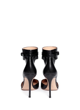 Back View - Click To Enlarge - GIANVITO ROSSI - Ankle wrap leather d'Orsay pumps