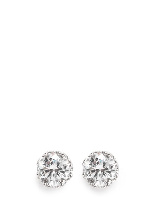 Main View - Click To Enlarge - CZ BY KENNETH JAY LANE - Round cut cubic zirconia stud earrings