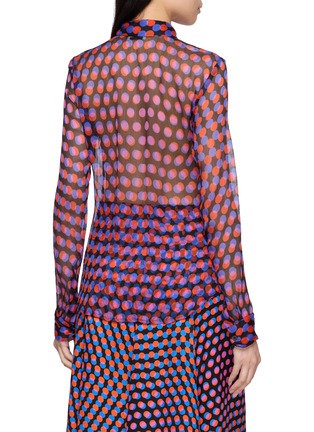 Back View - Click To Enlarge - DRIES VAN NOTEN - Cloudy Polka Dot Sheer Shirt