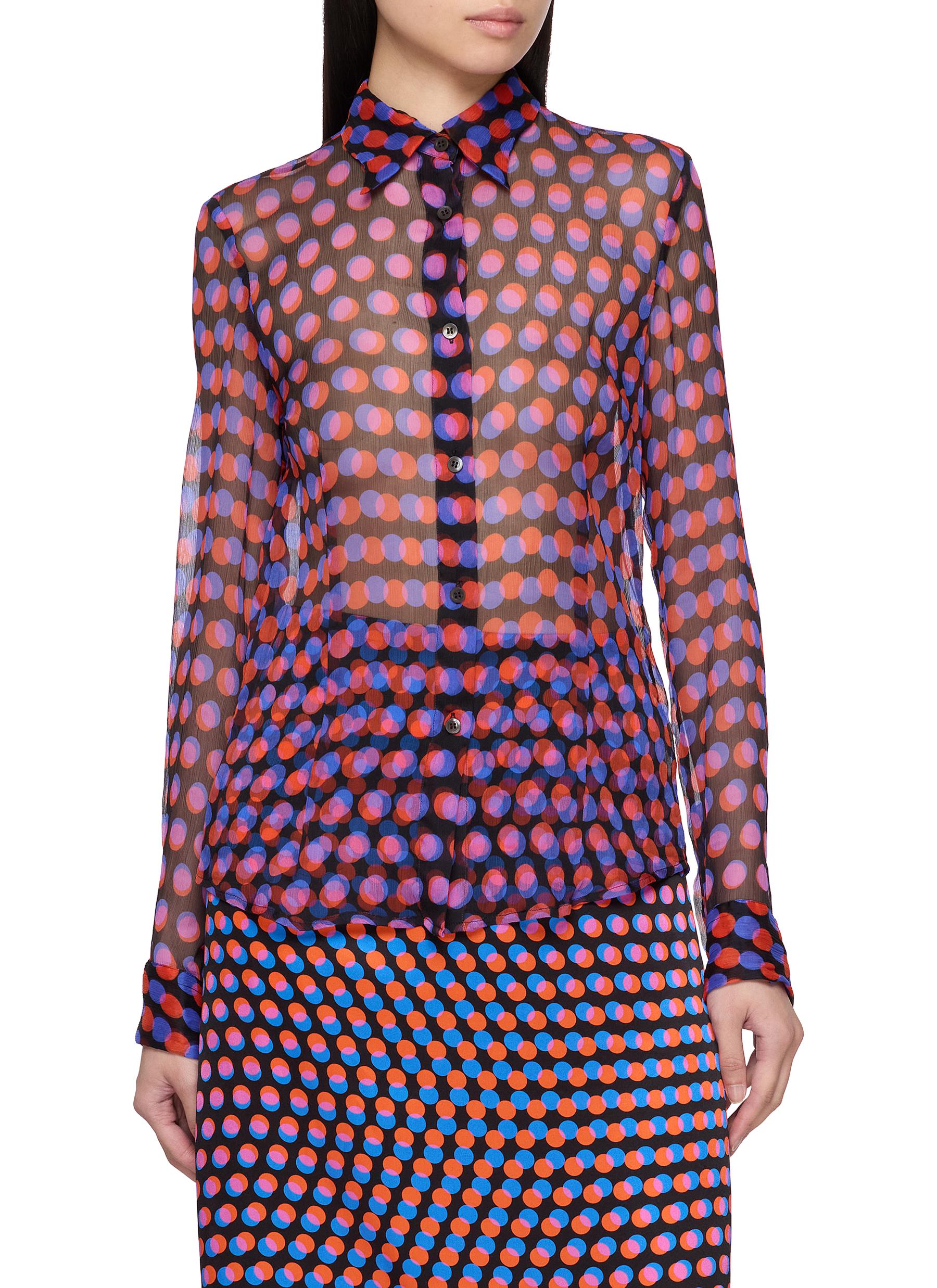 DRIES VAN NOTEN | Cloudy Polka Dot Sheer Shirt | Women | Lane Crawford