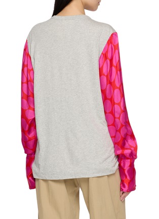 Back View - Click To Enlarge - DRIES VAN NOTEN - Huo Shirt Sleeve Round Neck Top