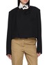 DRIES VAN NOTEN Bosea Embroidered Cropped Wrap Blazer