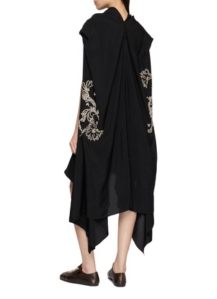 Back View - Click To Enlarge - DRIES VAN NOTEN - Ducya Embroidered Cape Dress