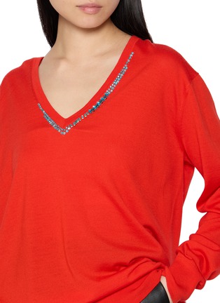  - DRIES VAN NOTEN - Tuomas Embellished V-Neck Sweater