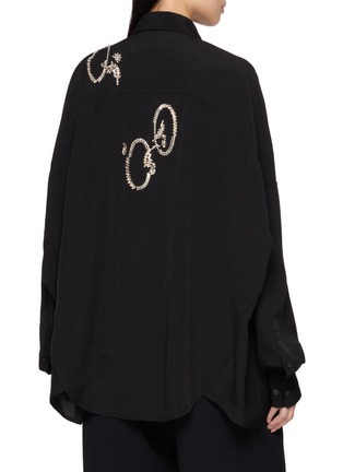 Back View - Click To Enlarge - DRIES VAN NOTEN - Caisa Embellished Oversized Shirt