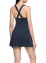 Back View - Click To Enlarge - BEYOND YOGA - Ace Cross-Back Pleated Active Mini Dress