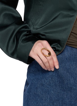 Front View - Click To Enlarge - DRIES VAN NOTEN - Irregular Waved Ring — Size S